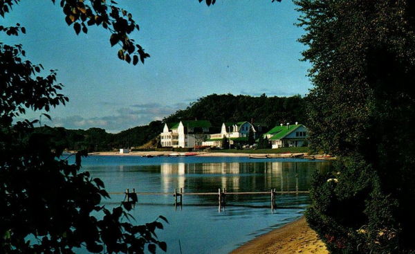 Portage Point Resort (Portage Point Inn) - Vintage Postcard (newer photo)